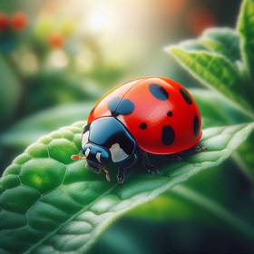 a magnificent ladybugs red color